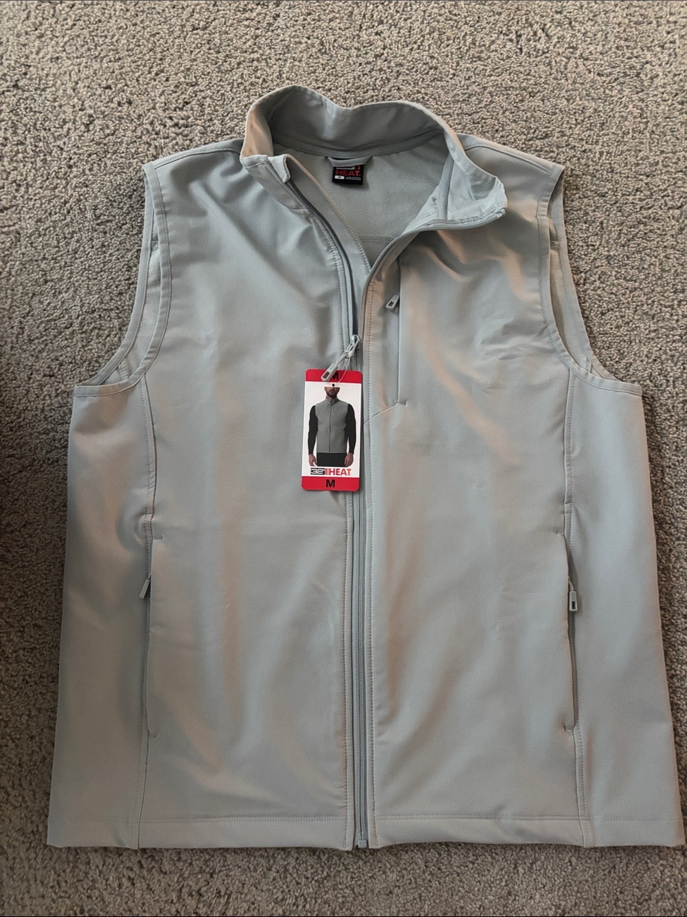 32 Degrees Men's Light Gray Softshell Vest